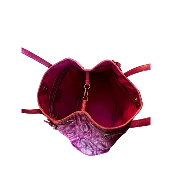 Christian Dior Cannage Panarea Magenta Quilted Tote Bag w/ COA - Picture 13 of 16